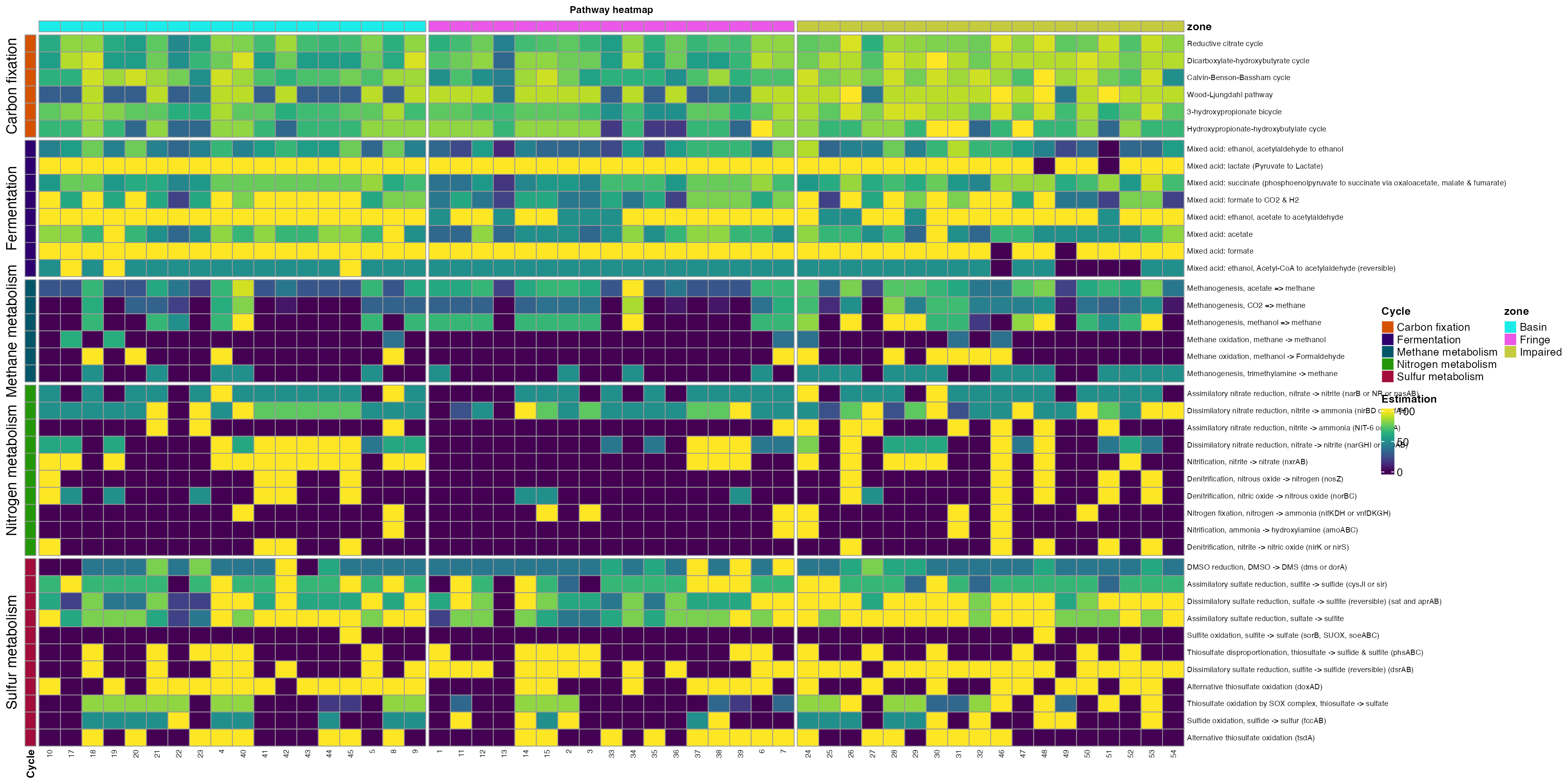 Heatmap with Energy metabolisms subset